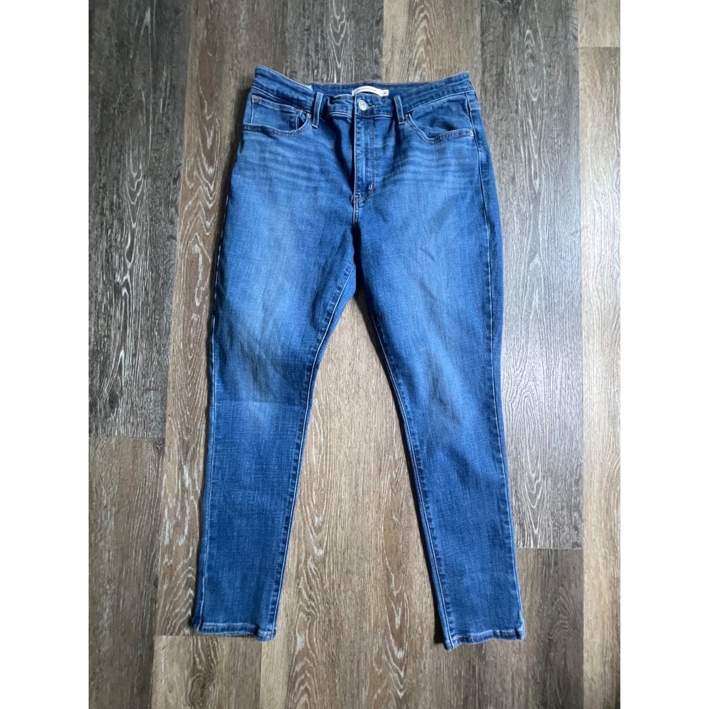 Levi's 721 High‎ Rise Skinny Women 32 Blue Medium Wash Stretch Denim Jeans